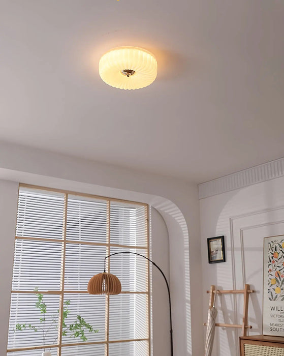 Willa Glass Flush Mount Ceiling Light - Simprolos