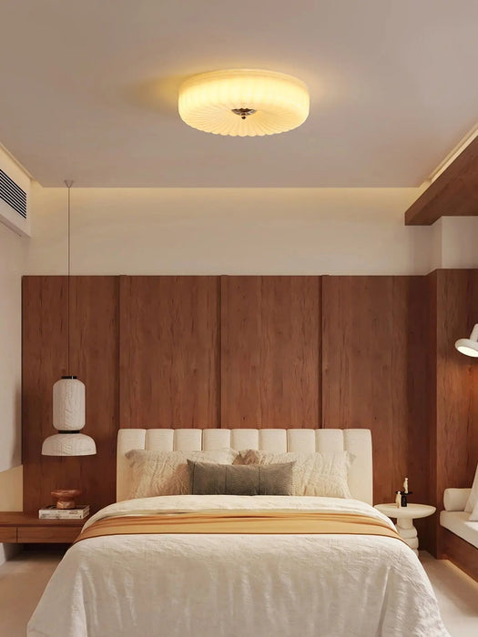 Willa Glass Flush Mount Ceiling Light - Simprolos