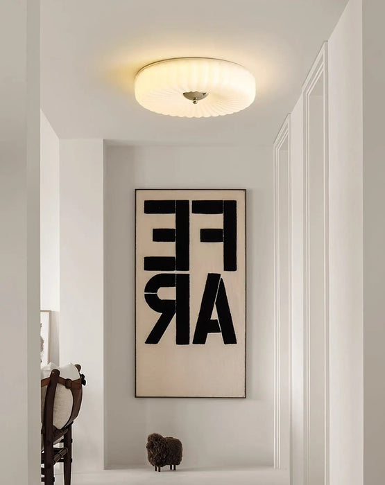 Willa Glass Flush Mount Ceiling Light - Simprolos
