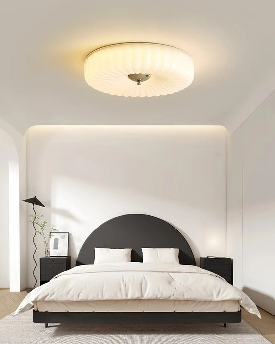 Willa Glass Flush Mount Ceiling Light - Simprolos