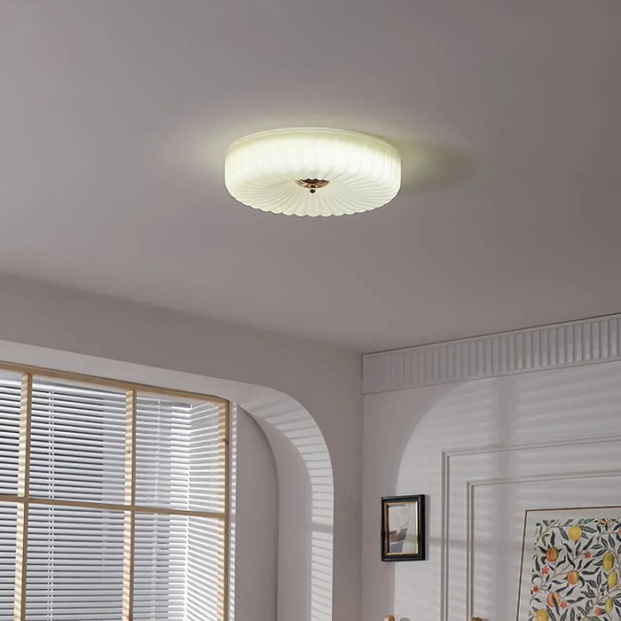Willa Glass Flush Mount Ceiling Light - Simprolos