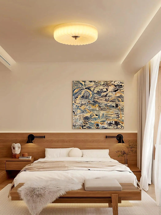 Willa Glass Flush Mount Ceiling Light - Simprolos