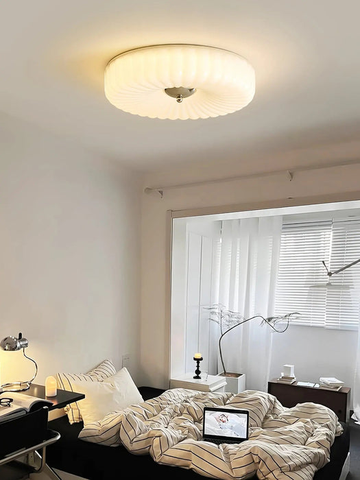 Willa Glass Flush Mount Ceiling Light - Simprolos