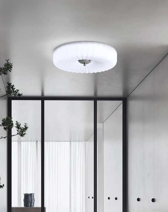 Willa Glass Flush Mount Ceiling Light - Simprolos
