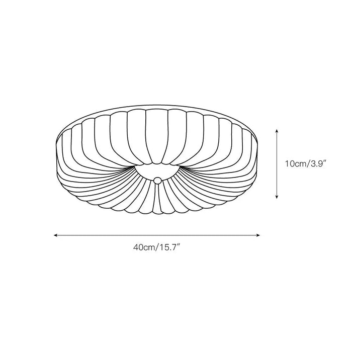 Willa Glass Flush Mount Ceiling Light - Simprolos