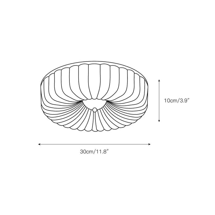 Willa Glass Flush Mount Ceiling Light - Simprolos