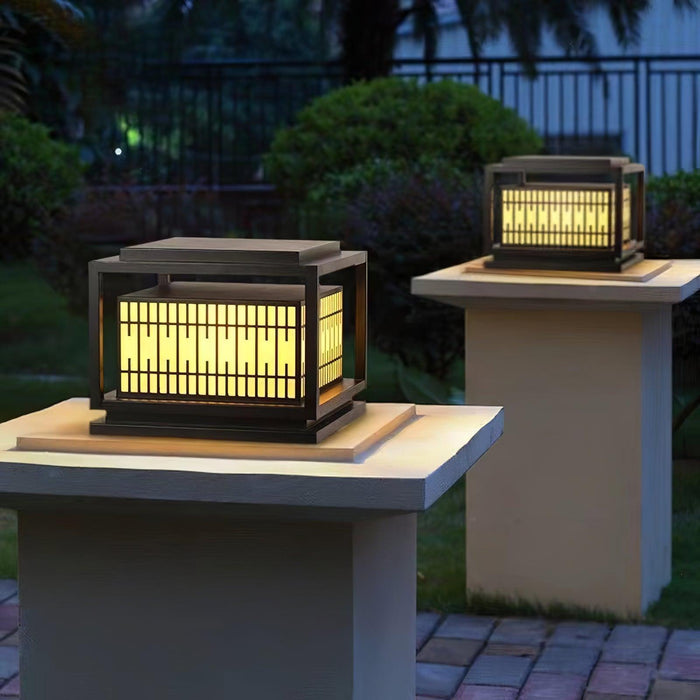 Window Grille Outdoor Post Light - Simprolos