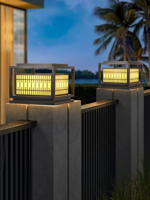 Window Grille Outdoor Post Light - Simprolos