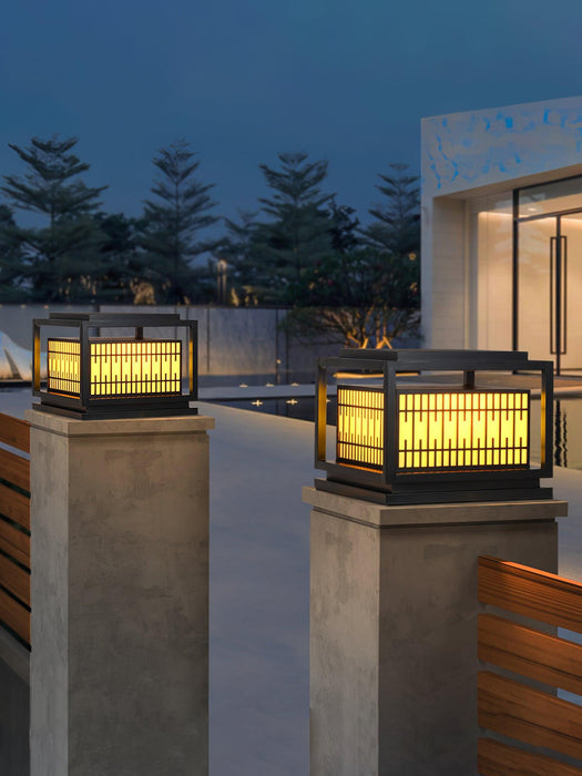 Window Grille Outdoor Post Light - Simprolos
