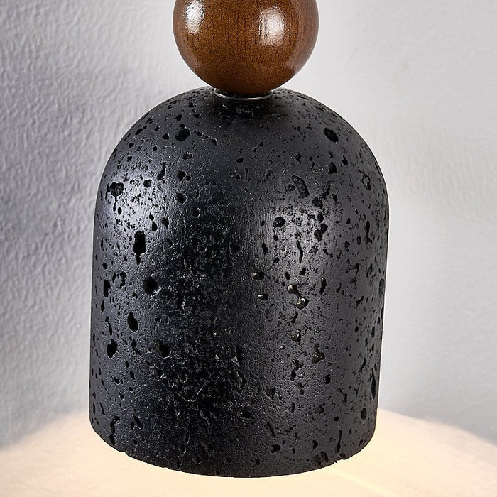 Wood Bead Travertine Pendant Light - Simprolos