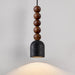 Wood Bead Travertine Pendant Light - Simprolos