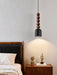 Wood Bead Travertine Pendant Light - Simprolos