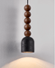 Wood Bead Travertine Pendant Light - Simprolos