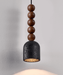Wood Bead Travertine Pendant Light - Simprolos