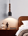 Wood Bead Travertine Pendant Light - Simprolos