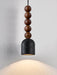 Wood Bead Travertine Pendant Light - Simprolos