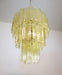 Yellow Glass Tube Chandelier - Simprolos