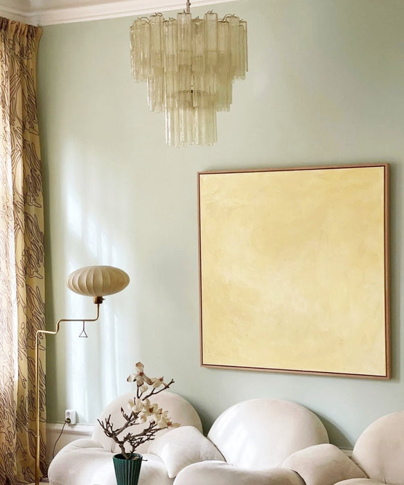 Yellow Glass Tube Chandelier - Simprolos