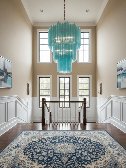 Yellow Glass Tube Chandelier - Simprolos