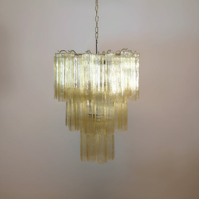 Yellow Glass Tube Chandelier - Simprolos
