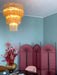 Yellow Glass Tube Chandelier - Simprolos