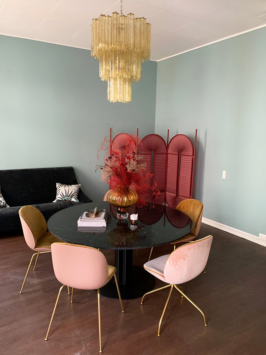 Yellow Glass Tube Chandelier - Simprolos