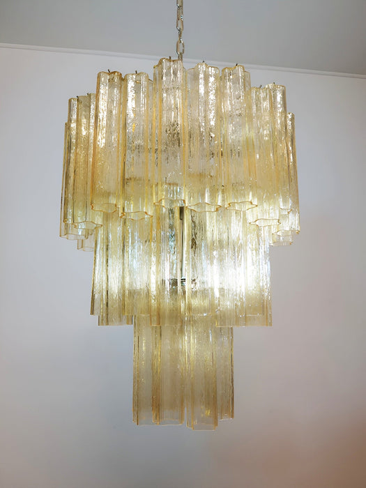 Yellow Glass Tube Chandelier - Simprolos