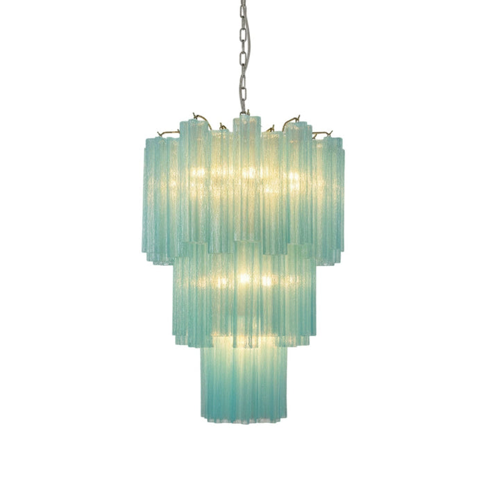 Yellow Glass Tube Chandelier - Simprolos