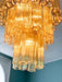Yellow Glass Tube Chandelier - Simprolos