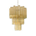 Yellow Glass Tube Chandelier - Simprolos