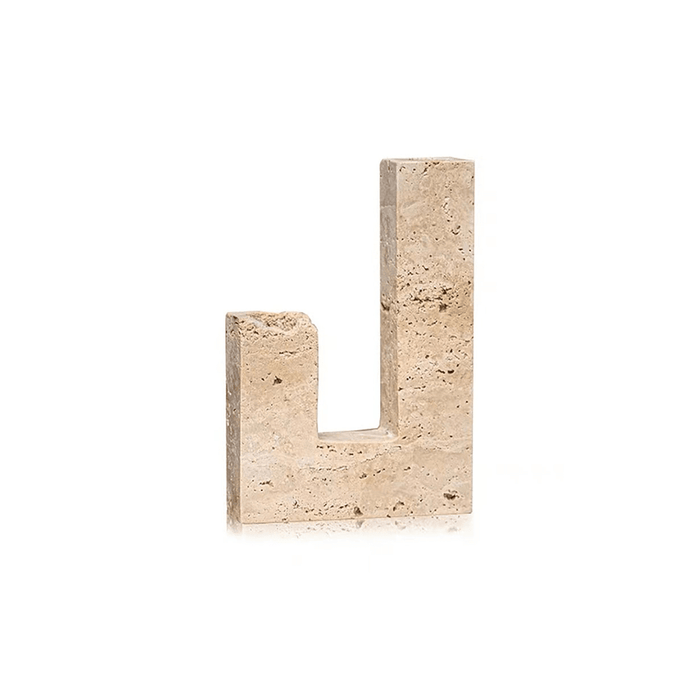 Yellow Travertine Candle Holder - Simprolos