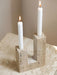 Yellow Travertine Candle Holder - Simprolos