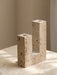 Yellow Travertine Candle Holder - Simprolos