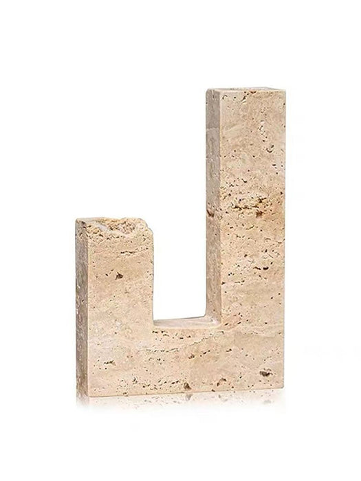 Yellow Travertine Candle Holder - Simprolos