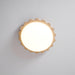Yellow Travertine Ceiling Light with Scallop Edge Design - Simprolos