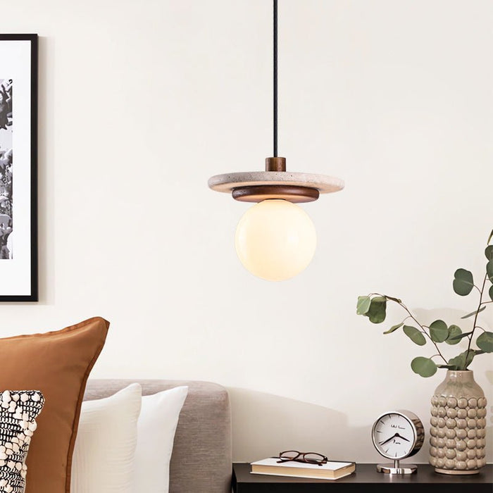 Yellow Travertine Pendant Light for Stylish Illumination - Simprolos